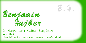 benjamin hujber business card